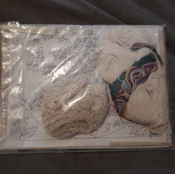 Beautiful Vintage Cross Stitch Floral Pillowcase | NWOT - Picture 3 of 3